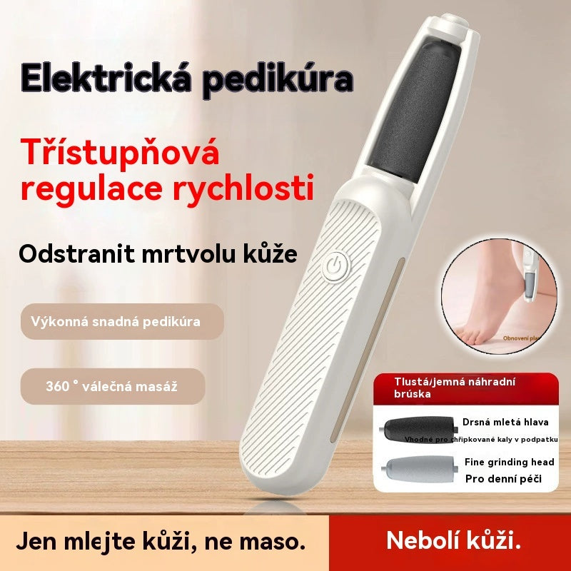 🦶🛁✨🔥【Horký prodej】Přenosný elektrický pilník na paty, exfoliační a multifunkční přístroj na péči o nohy