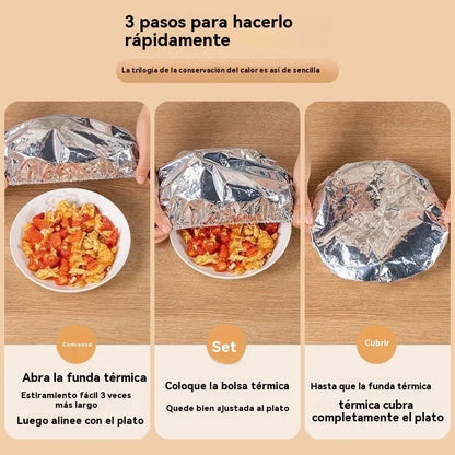 🔥Compra 50 y llévate 50 gratis🔥【100piezas】🍎 Cubierta térmica de papel de aluminio apto para alimentos