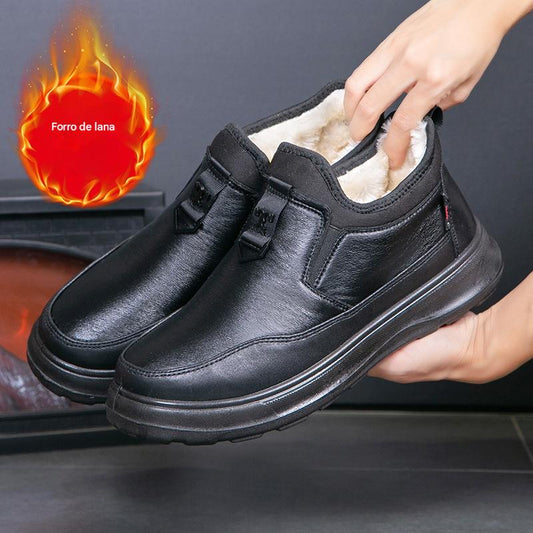 😍✨[Oferta por tiempo limitado]👟🌹 Tallas 39-44, nuevas botas de invierno para hombre, confeccionadas en terciopelo y algodón grueso.