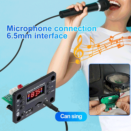 [Cumpărați unul și primiți unul gratis]🎵 Amplificator și decodor pentru difuzoare Bluetooth, cu telecomandă wireless, conexiune USB și funcție de înregistrare🎙️