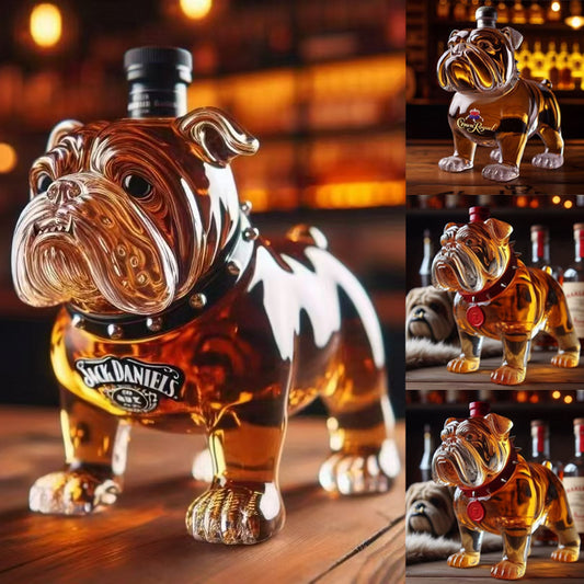 ✨😍[Reducere 50%] [3 modele] Sticle de whisky amuzante în formă de buldog francez
