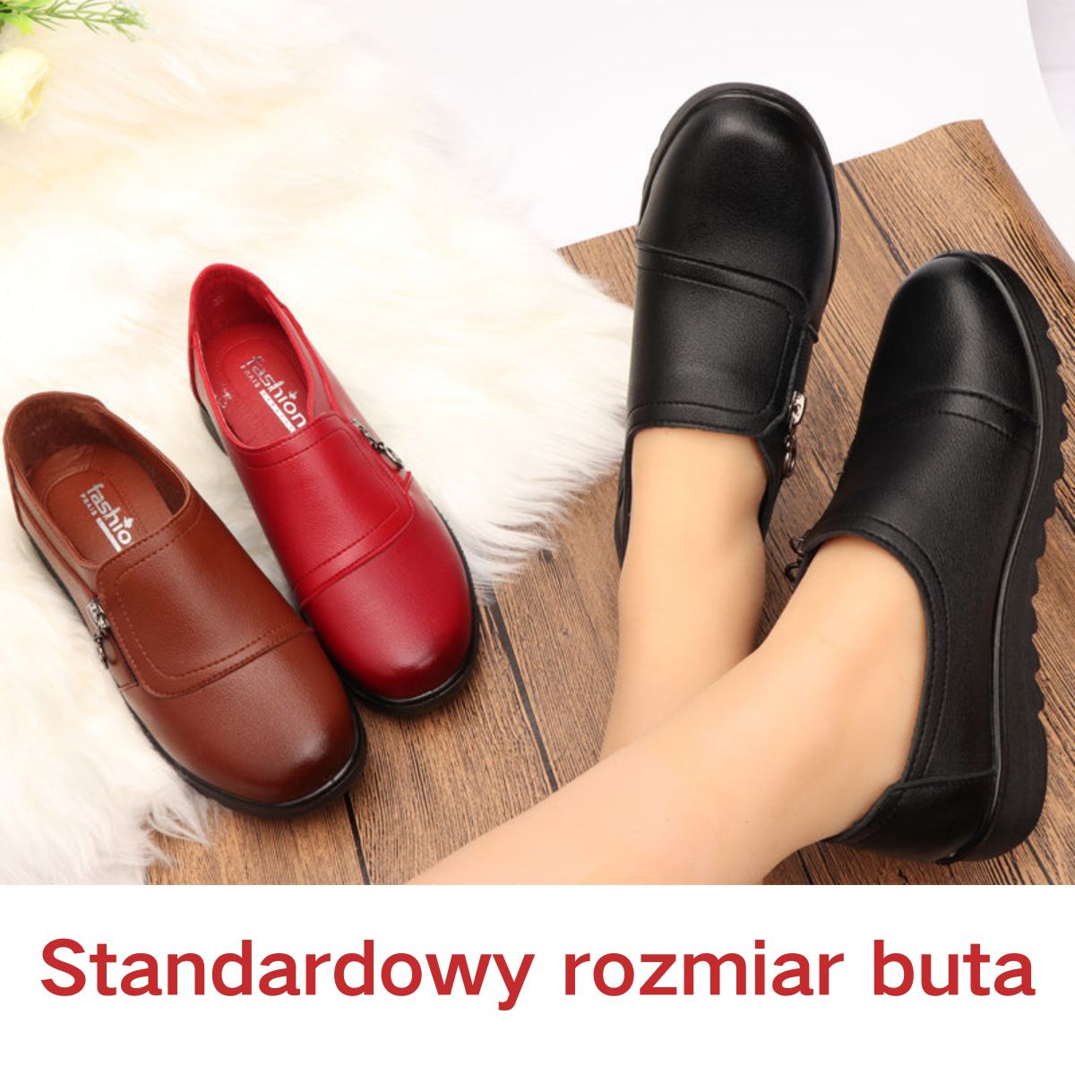 🔥🔥【35–41】Skórzane buty damskie z prawdziwej skóry krowiej – wygodne, trwałe z antypoślizgową podeszwą