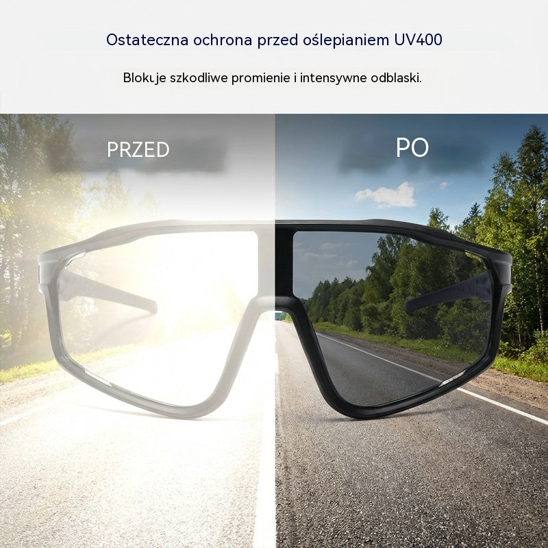 🔥【Rabat 50%】【Kup jeden, drugi gratis】! 🚴‍♀️🏃‍♂️ Uniseksowe, światłoczułe okulary sportowe.