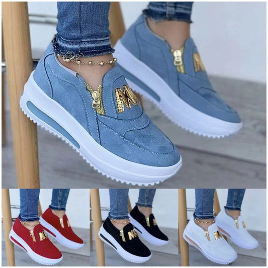 ✨ [45% popusta] - [35-43] 2026 nove modne ženske dnevne cipele s patentnim zatvaračem na debelom potplatu