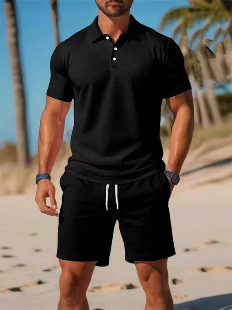 【S~3XL】Muški set koji se sastoji od majice kratkih rukava i kratkih hlača, savršen za ležerne praznike.