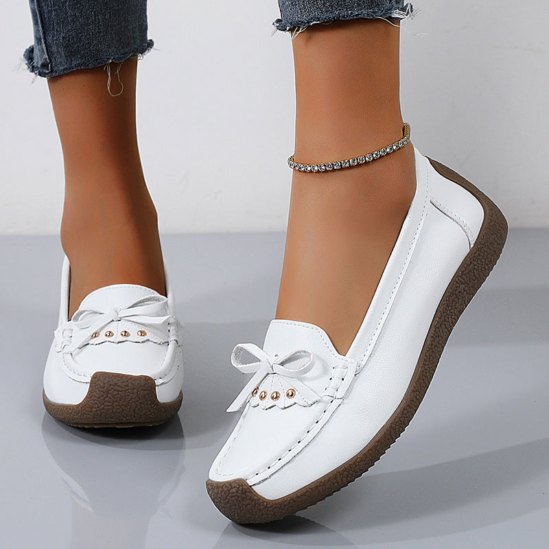 【35-44】 2025 pantofi casual din piele de damă în stil nou, talpă moale, suprafață moale 3924232