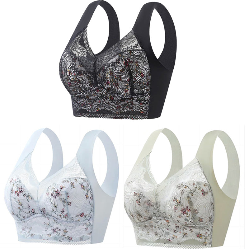 🔥【🔥Kupite 3 i dobijete 3 besplatno】【Paket od 3/6】💕🎁Bešavni grudnjak od ledene svile velike veličine, prozračan i podesiv【40kg-100kg】