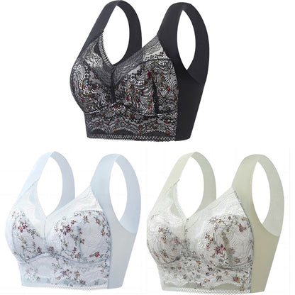 🔥【🔥Kupite 3 i dobijete 3 besplatno】【Paket od 3/6】💕🎁Bešavni grudnjak od ledene svile velike veličine, prozračan i podesiv【40kg-100kg】