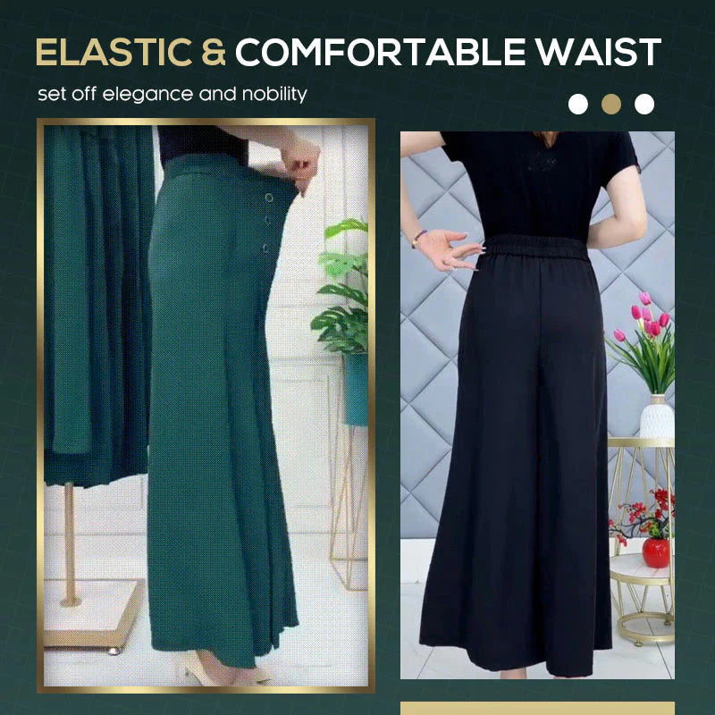【M-5XL】Pantalones anchos plisados (Tiempo limitado 50% de descuento)