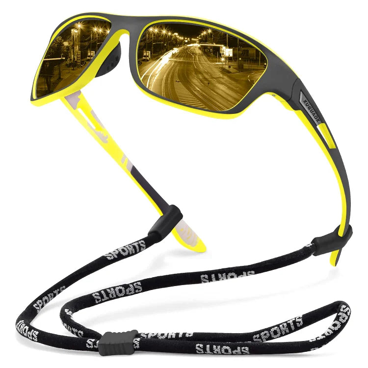 🚵‍♂️😎 【50% zniżki 🔥】🎣🕶️ Męskie sportowe okulary przeciwsłoneczne, polaryzacyjne, z lustrzanymi szkłami, nowoczesne i pyłoszczelne, idealne do jazdy na rowerze na świeżym powietrzu