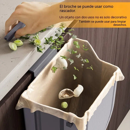 🗑️🚪Cubo de basura plegable colgante para cocina, cubo de basura colgante para puerta de armario doméstico