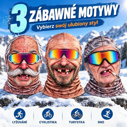 😎3D zabawna i ciepła maska na twarz do zimowych sportów na zewnątrz