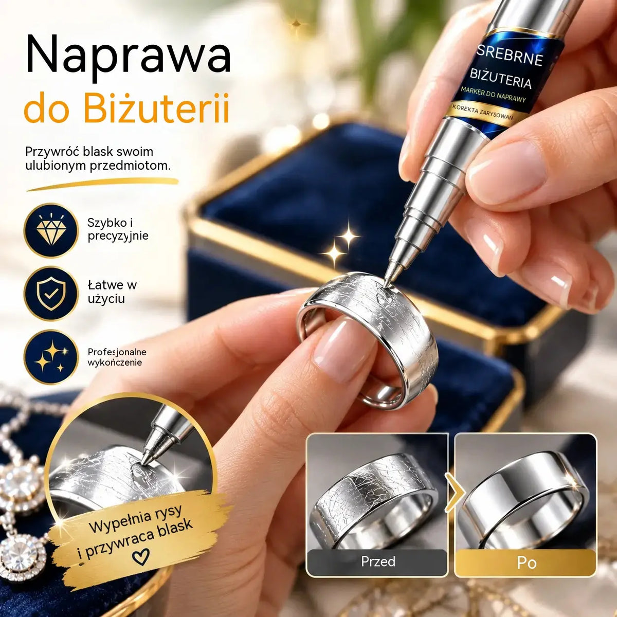 🔥 Oferta ograniczona czasowo: 50% rabatu 🔥 Ołówek do usuwania rys i poprawiania srebrnej biżuterii