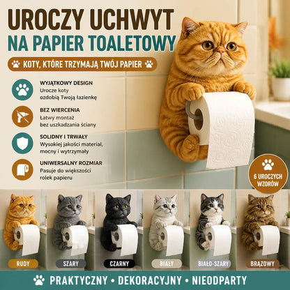 🐱Uroczy uchwyt na papier toaletowy z motywem kota