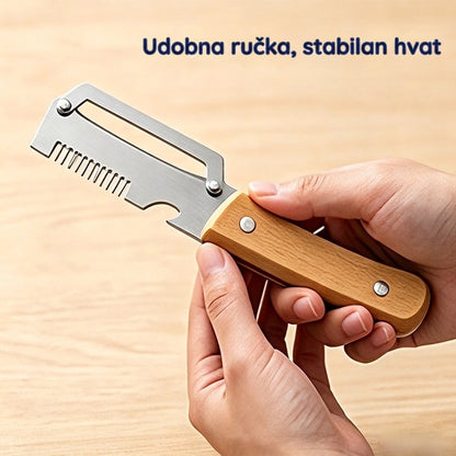 ✅Kupite 1, dobijte 1 gratis (2 artikla) 🧅🔪 Višenamjenska kuhinjska gulilica 3 u 1: Gulite, režite i otvarajte boce! 🔥