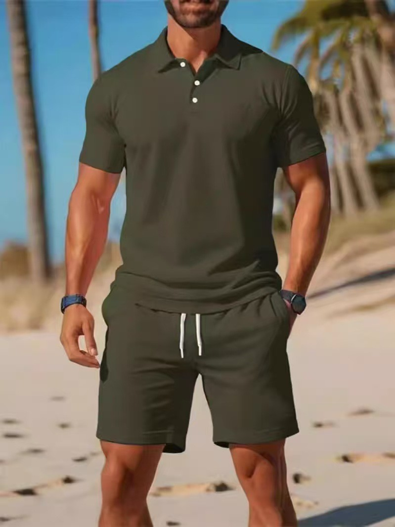 【S~3XL】Muški set koji se sastoji od majice kratkih rukava i kratkih hlača, savršen za ležerne praznike.