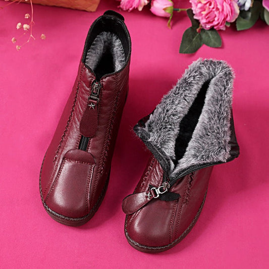 🔥🔥Oferta limitada en el tiempo【35-42】Botines cortos para mujer, hechos a mano, de alta calidad, de piel genuina, antideslizantes.