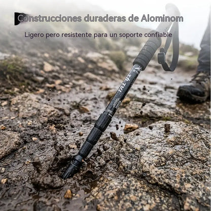 📢¡50% de descuento ⛰️✨Bastones de trekking/bastones de senderismo multifuncionales y ajustables de aleación de aluminio: duraderos, con absorción de impactos y ligeros.