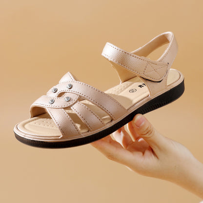 【36-40】Nuevas sandalias planas transpirables con suela blanda para mujer