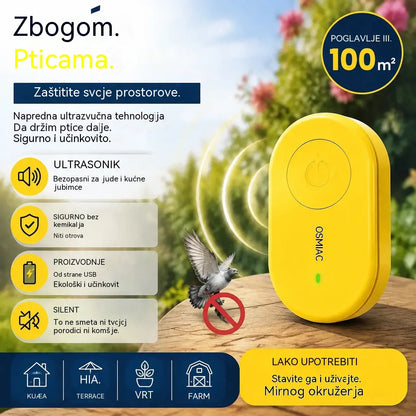 🐦 Prijenosni ultrazvučni repelent za ptice | Automatski repelent za golubove, pogodan za balkone, vrtove i vanjske prostore.
