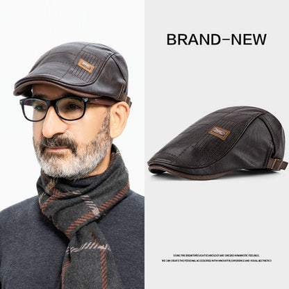 🧢🔥Hit Sprzedaży 【Rabat 50%】Nowy, wysokiej jakości, skórzany beret w klasycznym stylu retro