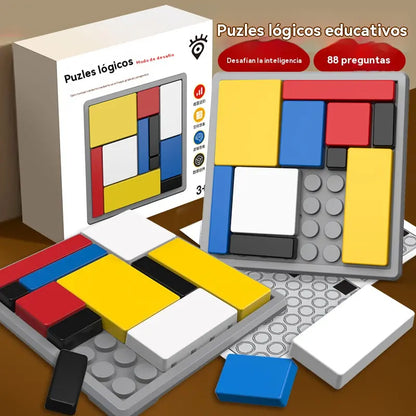 2 conjuntos por 27 euros🧠🧩 Juego de rompecabezas creativo con bloques geométricos: 88 desafíos intelectuales