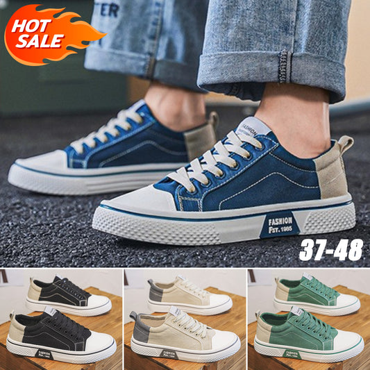 ✨✨👟 (37-48) Męskie letnie buty płócienne, wygodne i oddychające, z miękką podeszwą i uniwersalne.