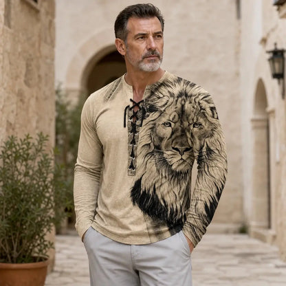 🦁🦁2026【Nuevo】Camiseta casual para hombre con estampado 3D