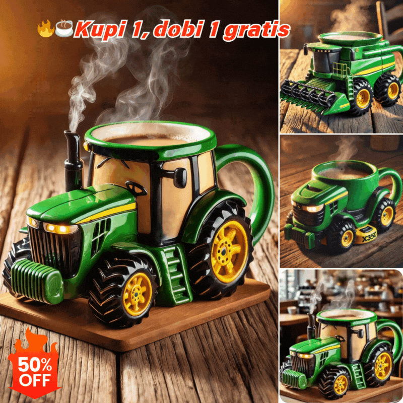 【50% OFF】😊☕【Kup 1 dostać 1 za darmo】Retro filiżanka do kawy w kształcie traktora rolniczego