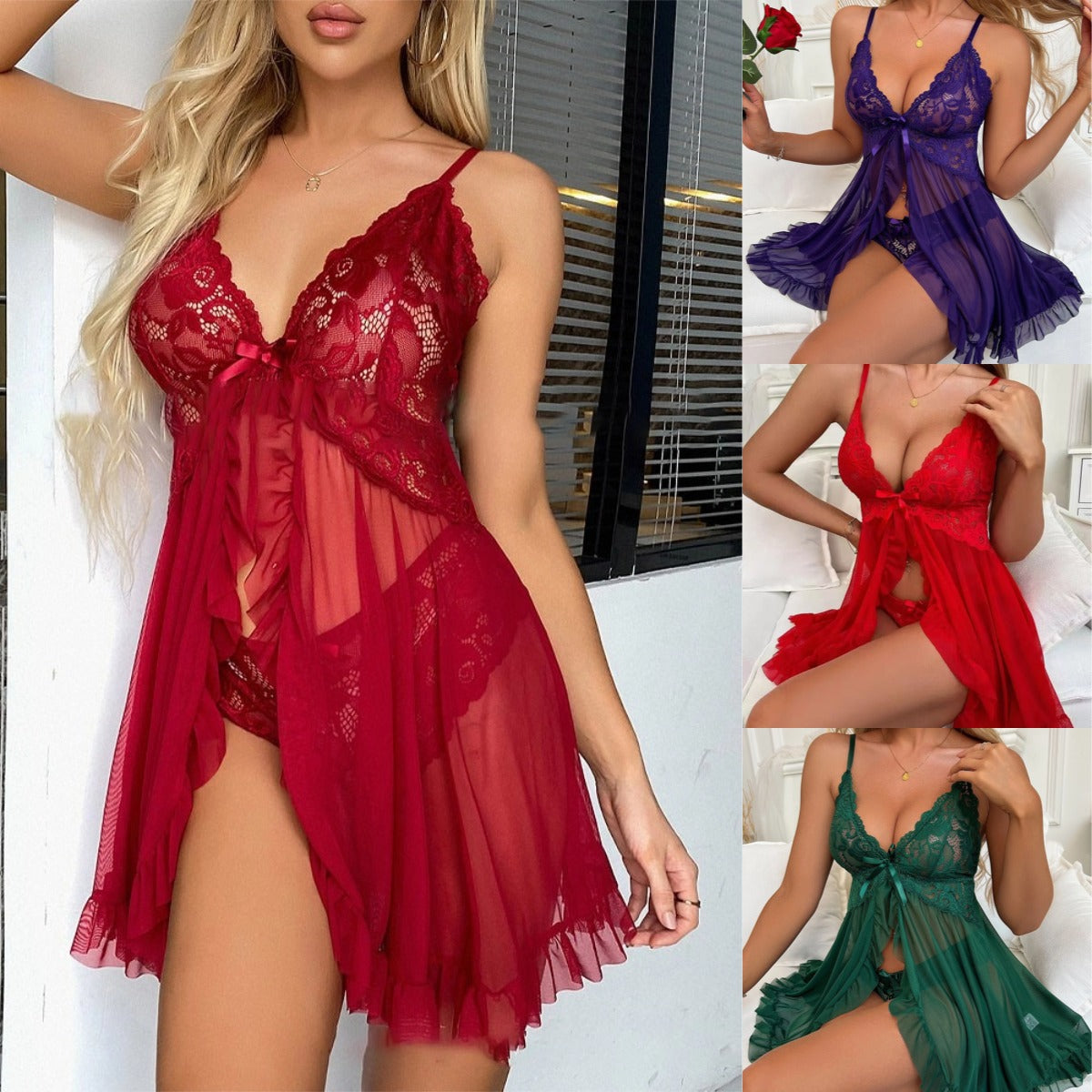 【S–3XL】🔥💝 Čipkované sexy push-up spodné prádlo