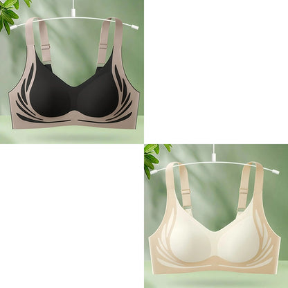 【50%OFF】😍【Paquete de 4】Sujetador de una pieza sin aros para mujer❤️【40-85 kg】
