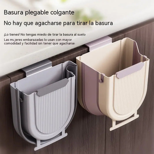 🗑️🚪Cubo de basura plegable colgante para cocina, cubo de basura colgante para puerta de armario doméstico