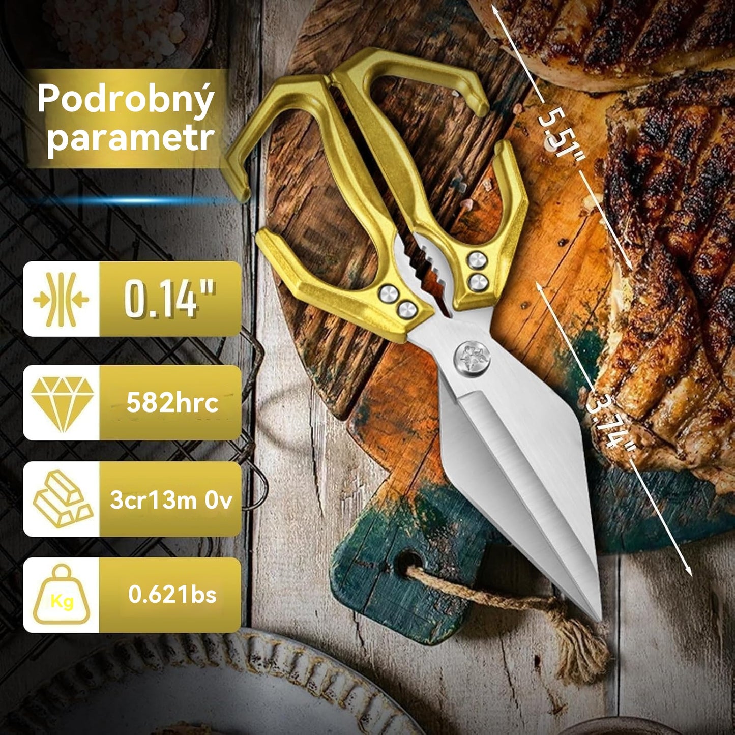 🔥【Dobírka】🔪✂️Časově omezená akce🔥Multifunkční a odolné kuchyňské nůžky