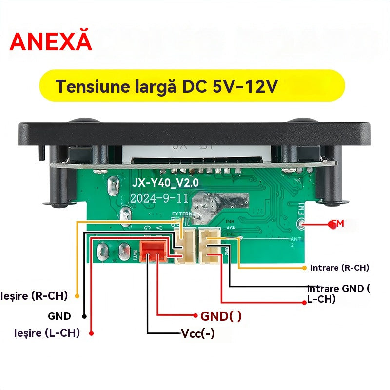 [Cumpărați unul și primiți unul gratis]🎵 Amplificator și decodor pentru difuzoare Bluetooth, cu telecomandă wireless, conexiune USB și funcție de înregistrare🎙️