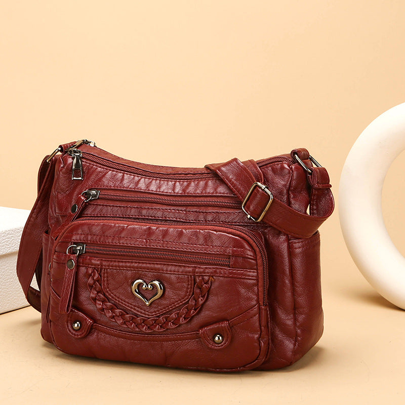 💐50% POPUSTA! 🎁Ženska mekana PU torba preko tijela – Više džepova za savršenu organizaciju 👜🔑