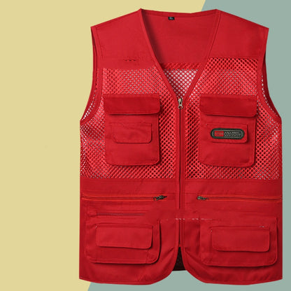 😎【XL-4XL】【55-100kg】Chaleco sencillo y funcional con múltiples bolsillos