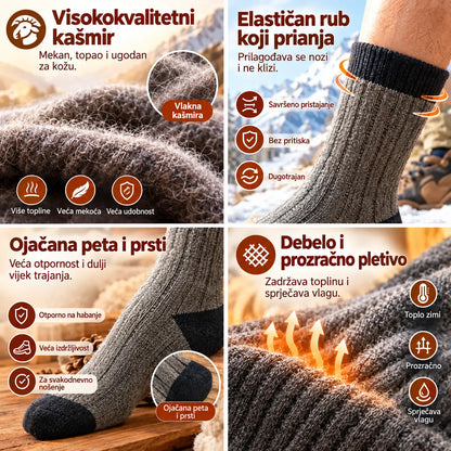 【10 pari】【38-47】Nove muške pletene tople čarape s retro blokovima boja