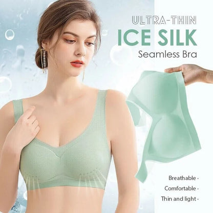 ✨🌈【M-5XL】【1 set de 5 piese】Sutien nou de vara din matase de gheata, racoros, confortabil si respirabil