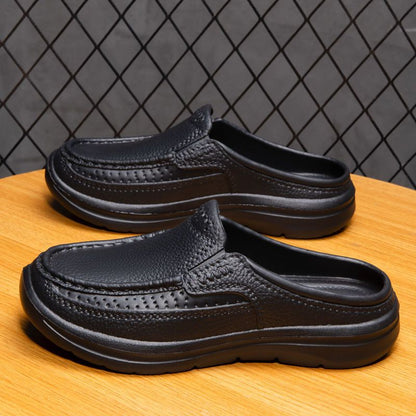 ✨🔥【Cantitate limitată】【39-45】 2025 de primăvară noi papuci de piele pentru bărbați casual, simpli și confortabili