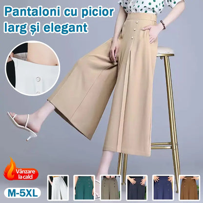 🔥【Rabat 50%】👖【M-5XL】Modna damska szeroka spódnica o wysokiej talii i lekkim falbanem
