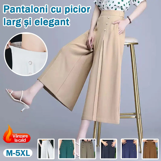 🔥【Rabat 50%】👖【M-5XL】Modna damska szeroka spódnica o wysokiej talii i lekkim falbanem