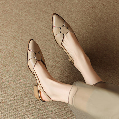 ✨🔥👡【Cantitate limitată】 Sandale de damă 2025, vârf ascuțit, lucrate manual din piele naturală anti-alunecare moale la modă și versatile