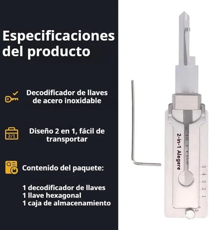 🔐Promociones especiales esta semana🔑 - 49% de descuento🔥Decodificador de llaves de acero inoxidable