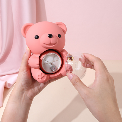 ✨Preslatki medvjedić s očuvanom ružom - Medvjedić ukrašen pravom ružom, u prekrasnoj poklon kutiji - Romantičan poklon za Majčin dan, vjenčanja, godišnjice, djevojačke večeri, Božić i Valentinovo.