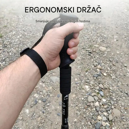 ⛺Podesivi štap za planinarenje od aluminijske legure: izdržljiv, apsorbira udarce i lagan