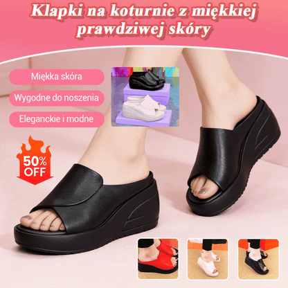 🔥Hit Sprzedaży 【Rabat 50%】👡【5,5 cm obcas】 miękka podeszwa sandały na koturnie dla kobiet