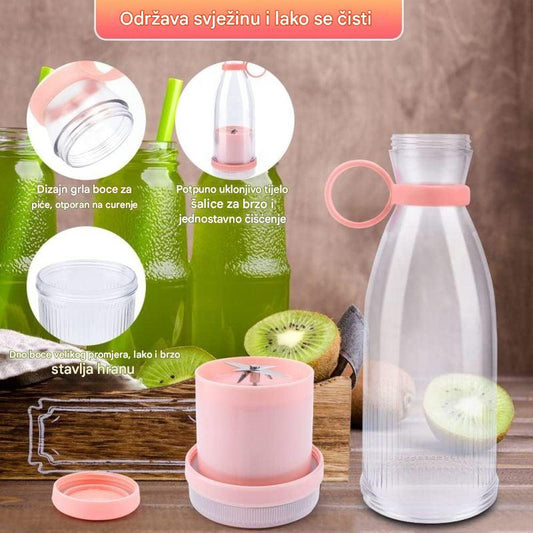 ✨🍎【Nova posebna ponuda】Prijenosni sokovnik — nosite ga sa sobom i uživajte u svježim i zdravim voćnim i povrtnim sokovima u svako doba.