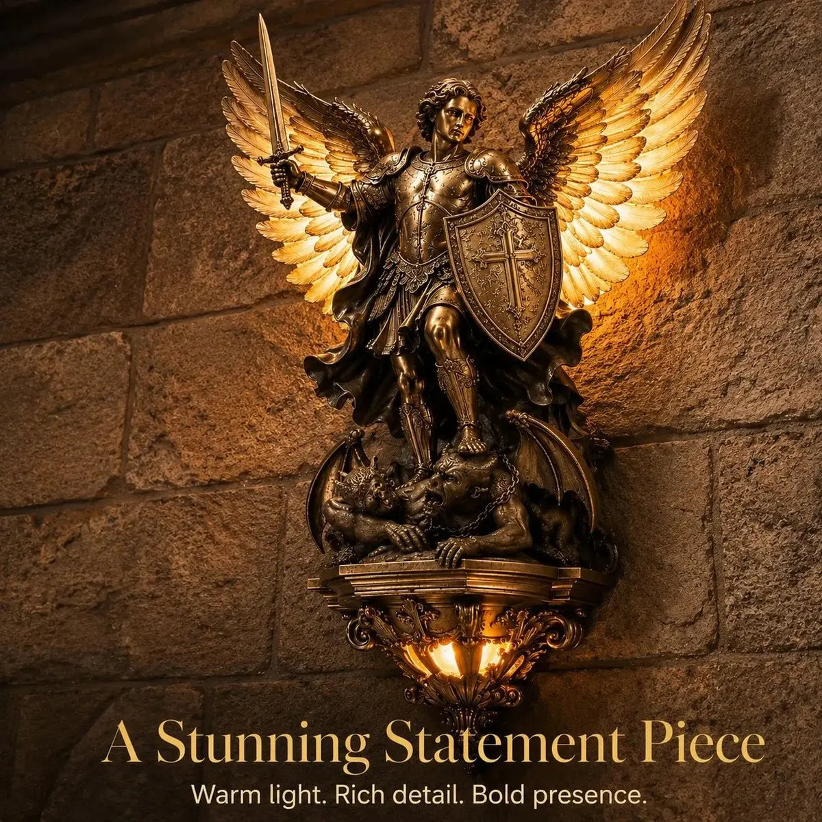 【Descuento del 50% 】🕊️Lámpara de pared del ángel guardián de San Miguel✨