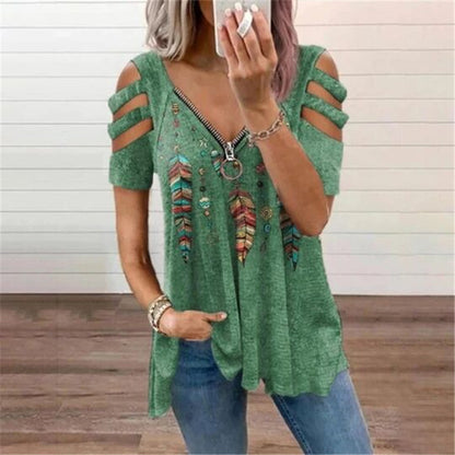 🔥【Rabat 50%】👕【S-5XL】 Damskie letnie topy seksowne wygodne luźne dopasowane bawełniane z dekoltem V
