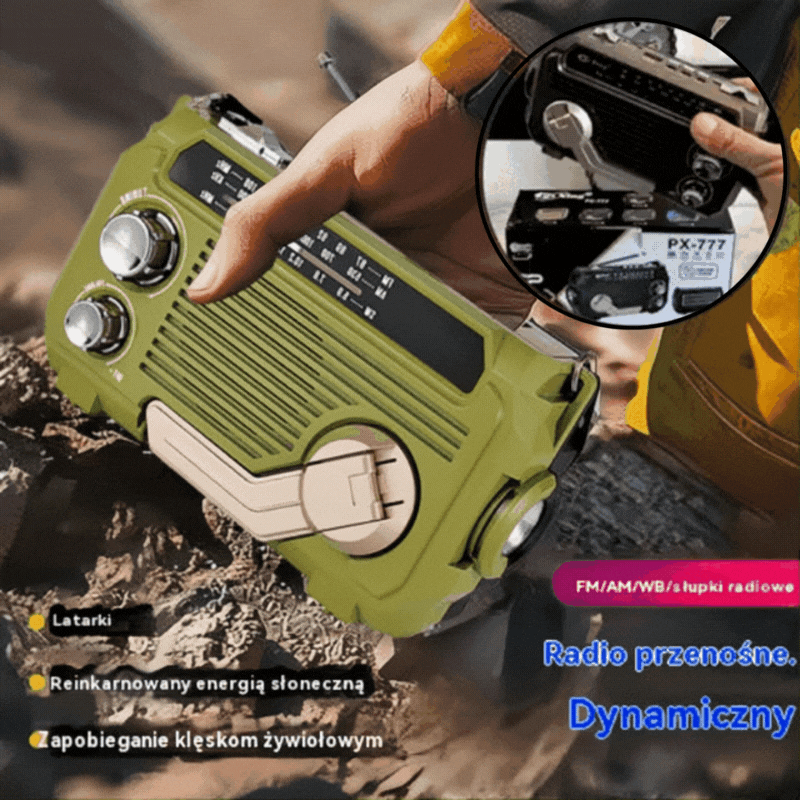 🔥50%Zniżki🔥🏕️Przenośna wielofunkcyjna latarka radiowa AM